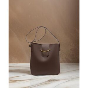 Brown vegan Leather Shoulder Bag
